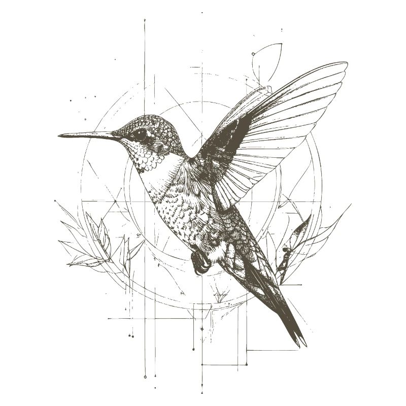 Geometric Hummingbird with Net