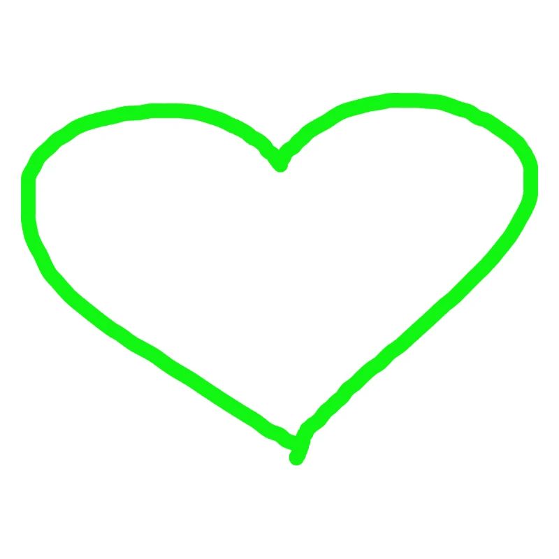 Coeur Vert Idée Cadeau Vert Clair Herbe Vert Amour