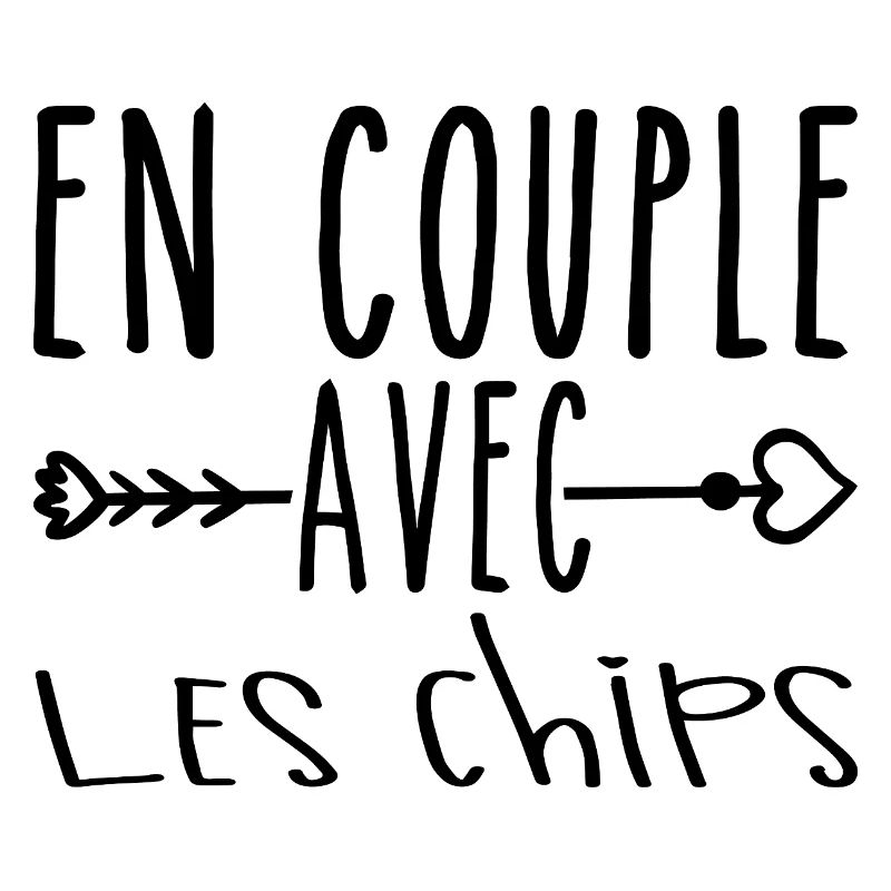 En Couple avec Chips, cadeau Fans de Chips