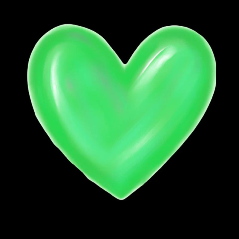 Heart green light green gift idea