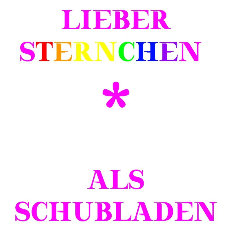 Lieber Sternchen als Schubladen Geschenkidee