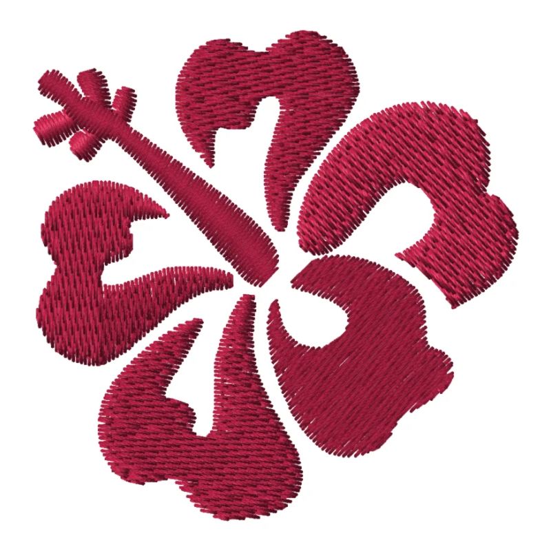 Bloem geborduurd