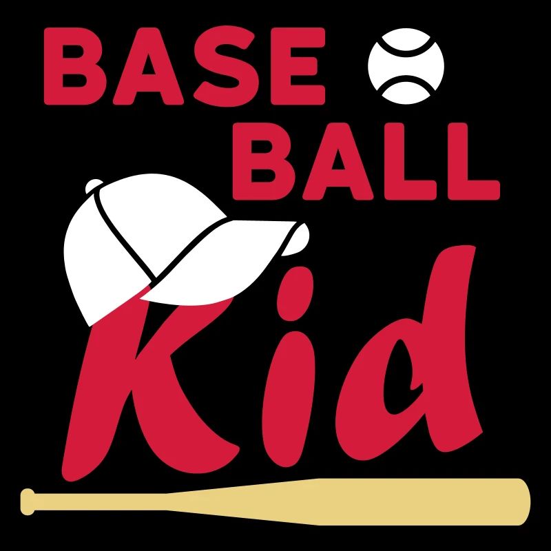 Baseball kid (game ball, cap, baseball bat)