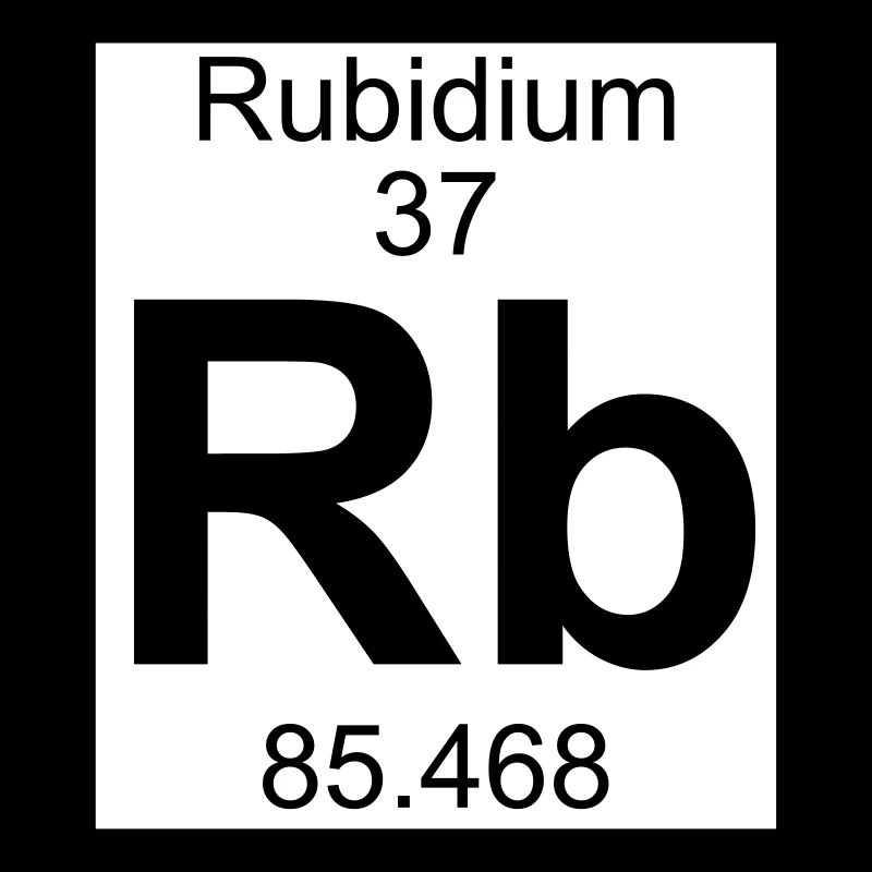 Elements 37 - rb (rubidium) - Full (white)