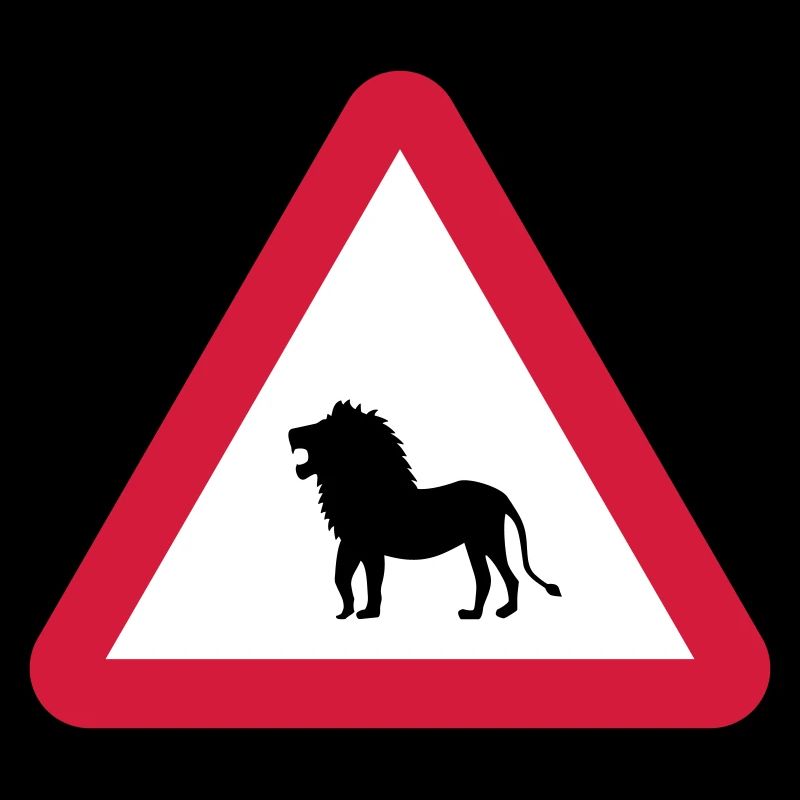 Attention Lion Avertissement