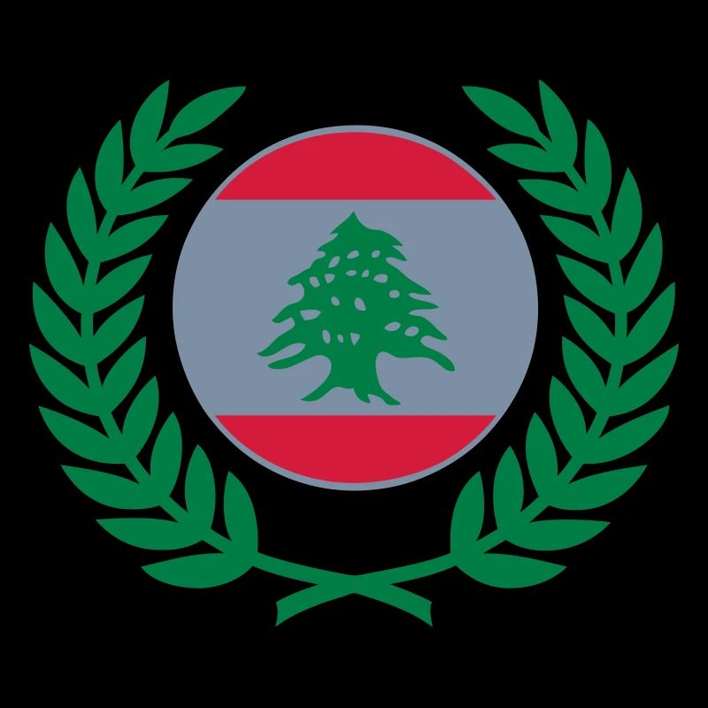 Lebanon (flag & laurel wreath)
