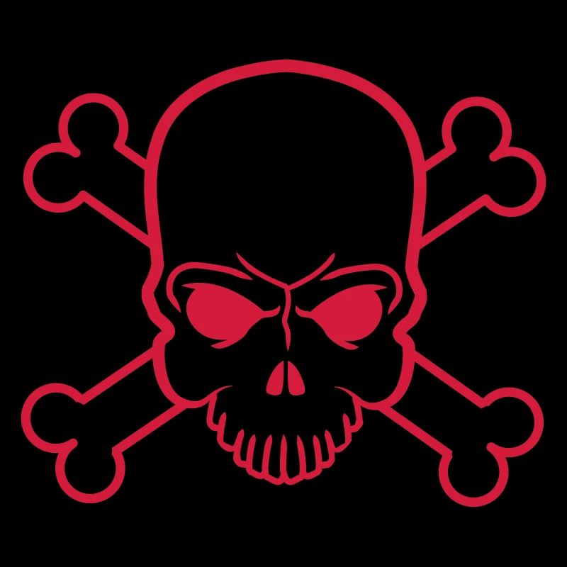 Symbole de pirate Crâne Crâne Squelette d’os