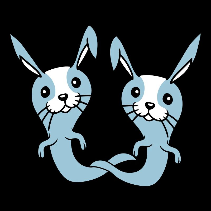 2 Bunnies Ghost Ghost Haunting Halloween Creepy