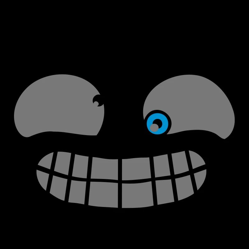 Visage grimace effronté