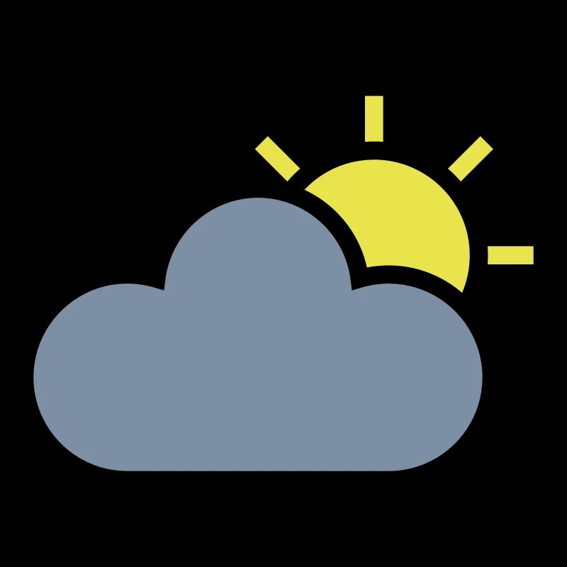 Symbole de temps - soleil et nuage