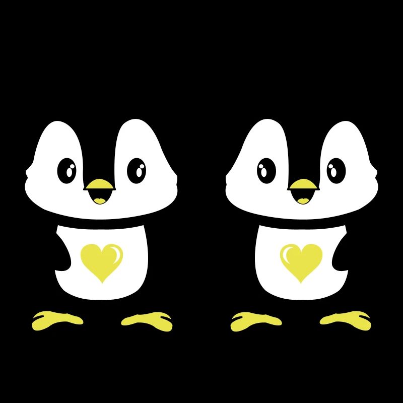 Pingouins Amour mignon