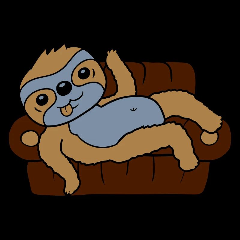 Faultier Zuhause chillen Sofa