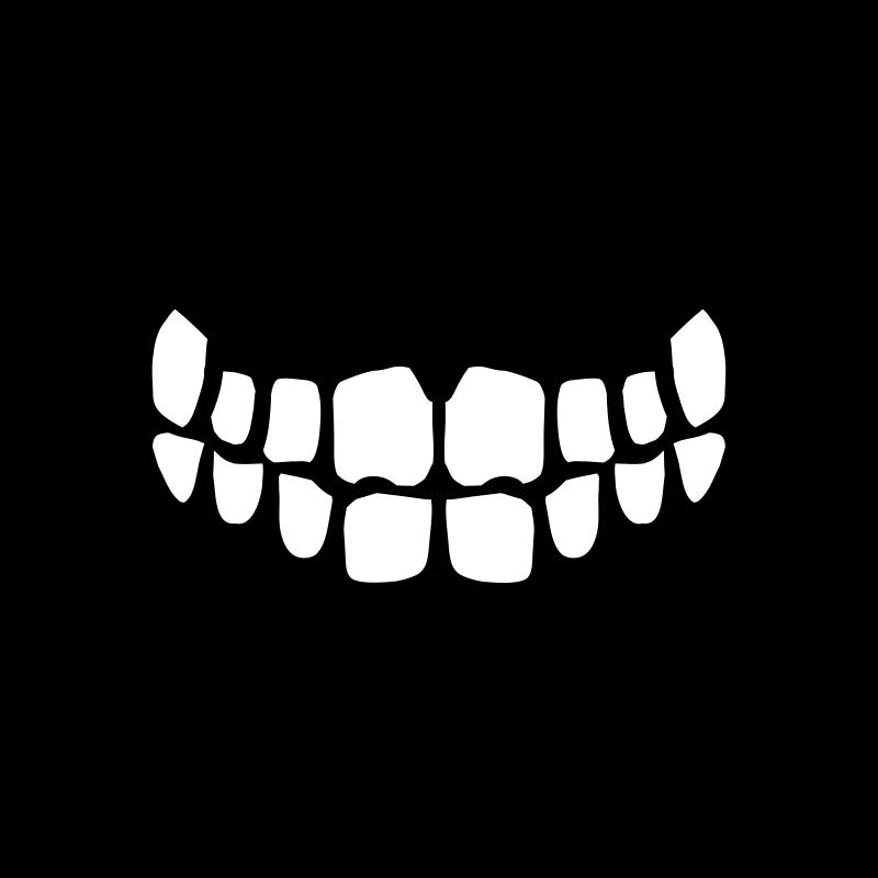 Grinning Evil Horror Mouth Smile Comic Teeth
