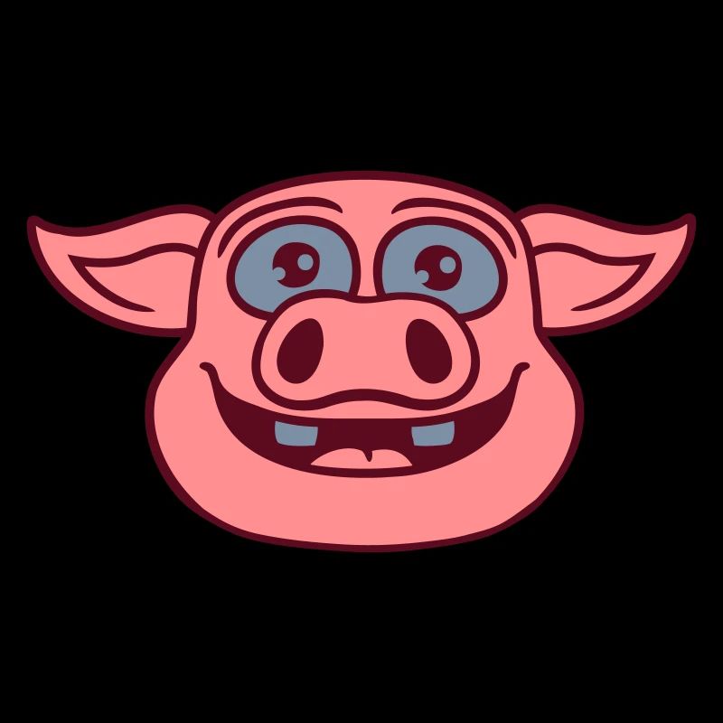Face Happy Pig Comic