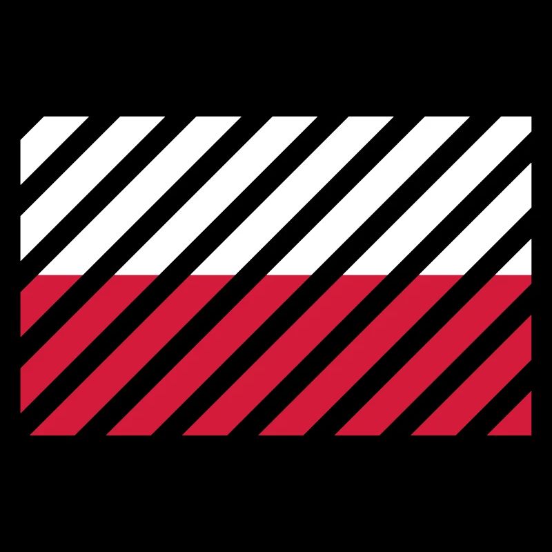 Drapeau rayé Pologne