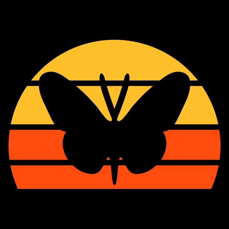 Schmetterling vor einer Halbsonne