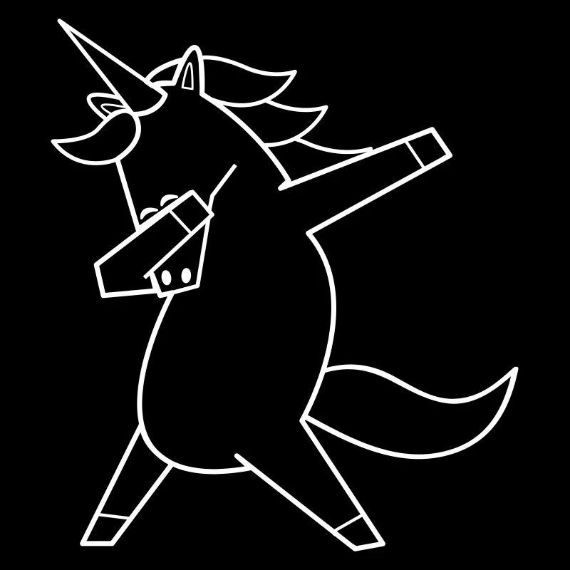 dabbing unicorn