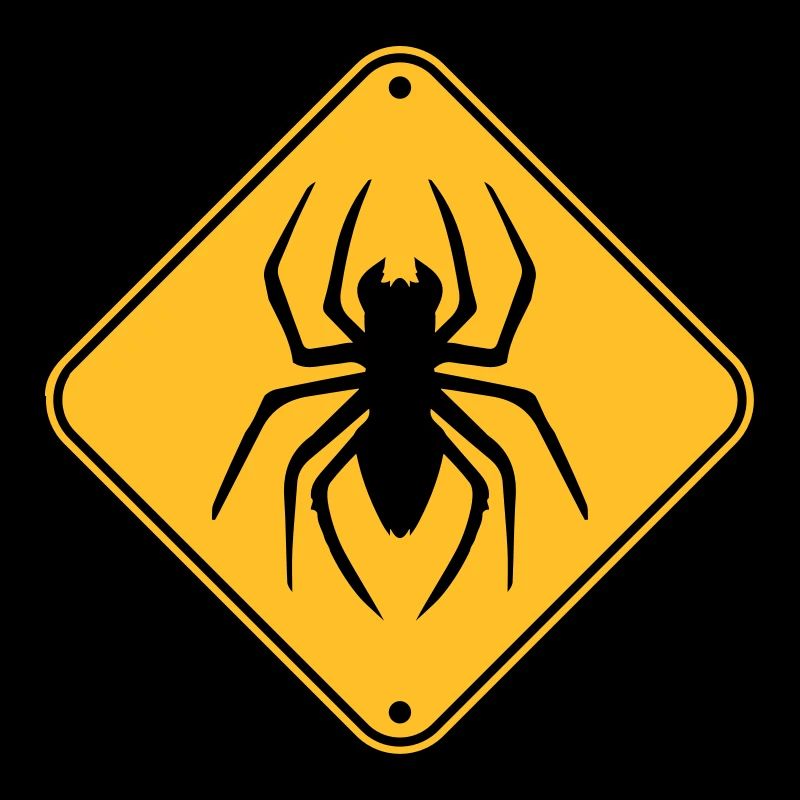 shield warning caution hazard caution zone spider