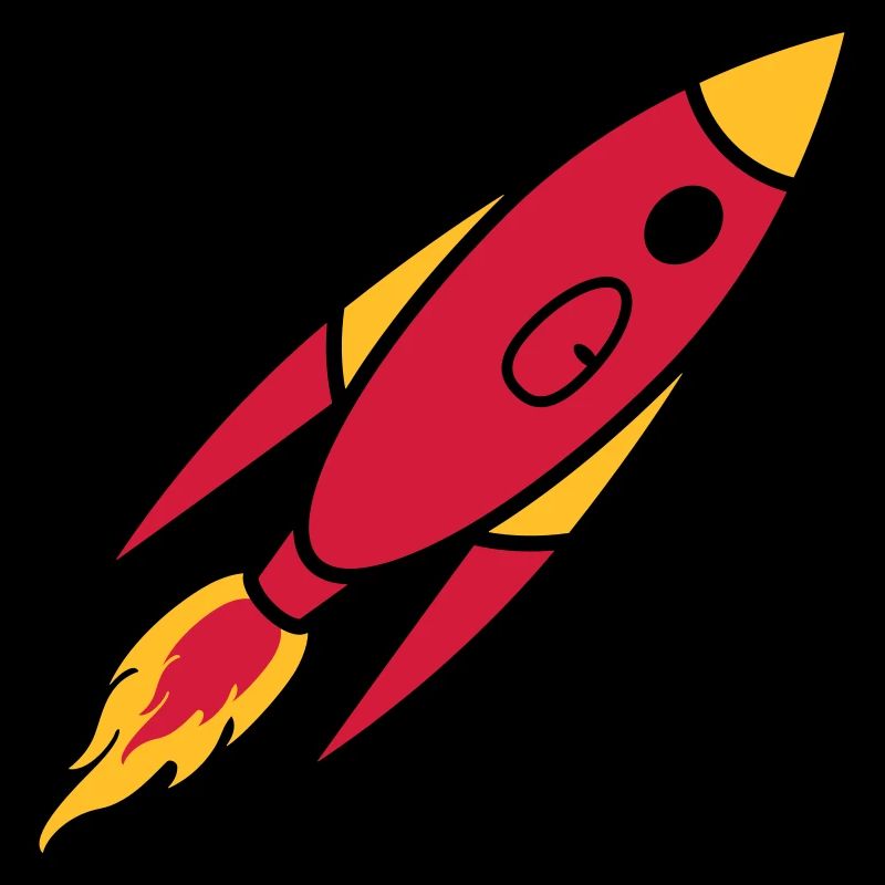 Clipart red rocket