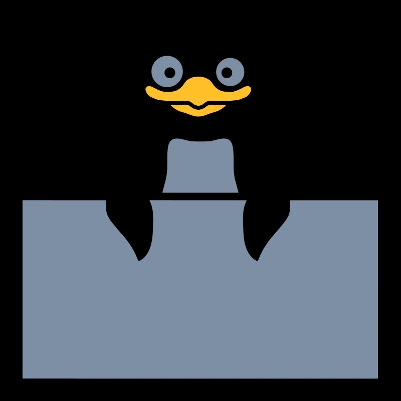 Alberner Penguin derrière Schild