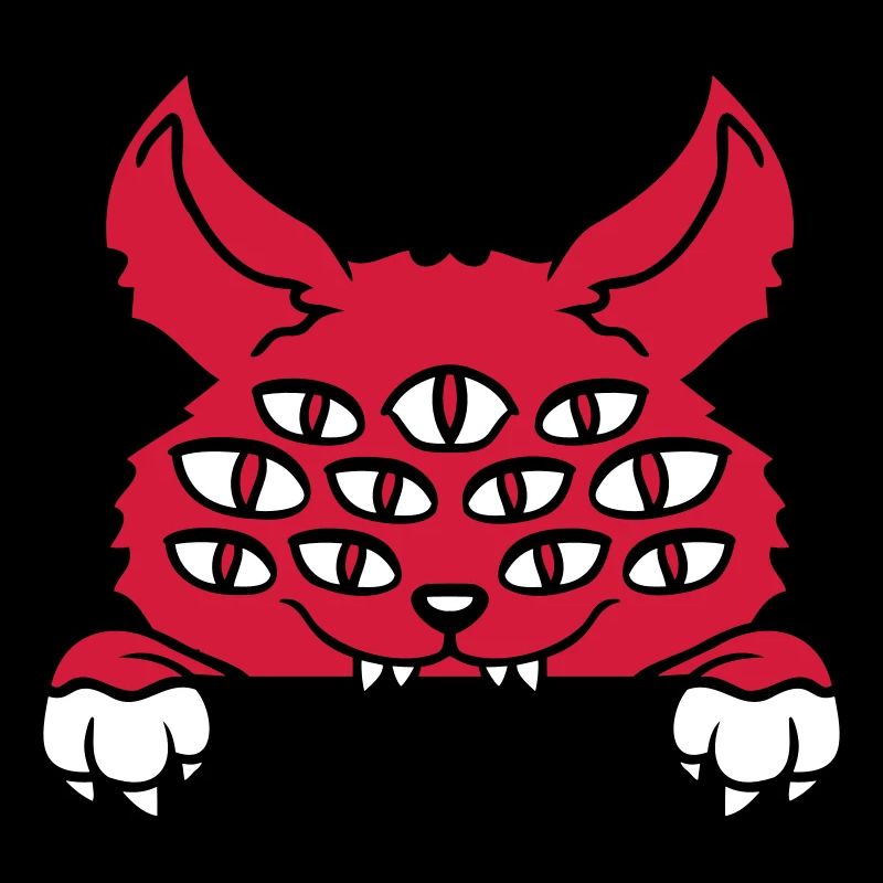 Chat Démon Beaucoup d’yeux Diable Enfer Monstre maléfique