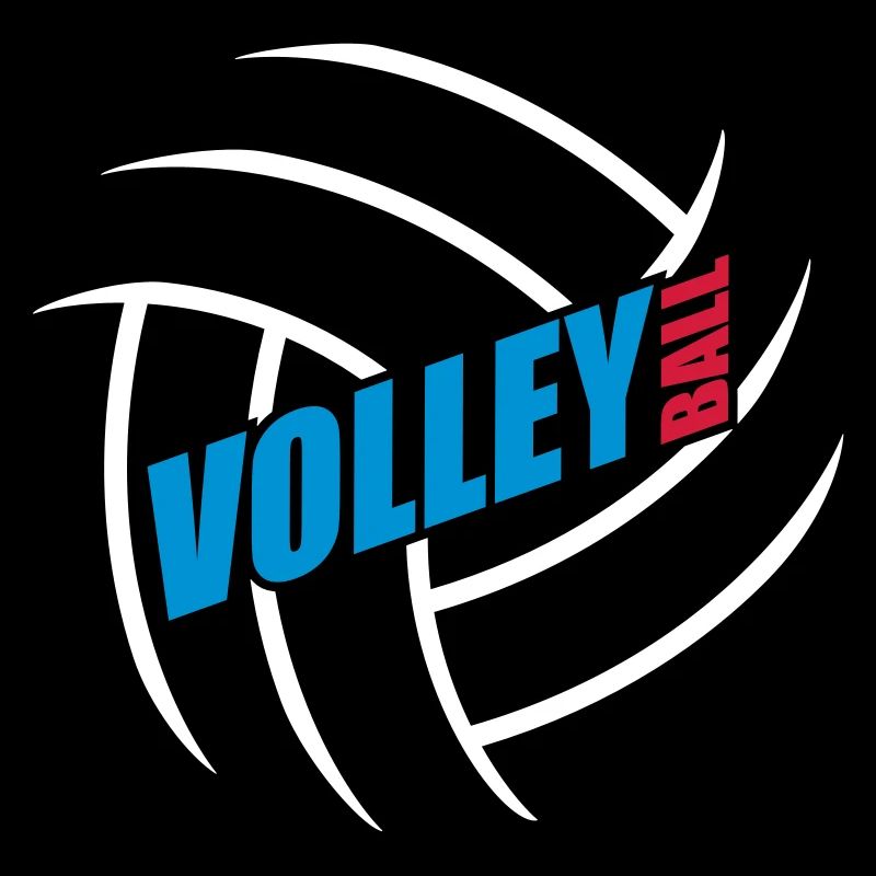 text logo design cool pattern volleyball