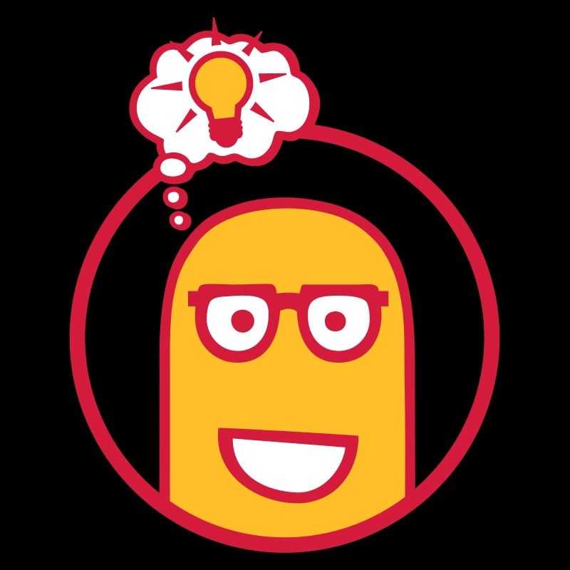 Niedliche Comic Figur (Brille, Kreis)