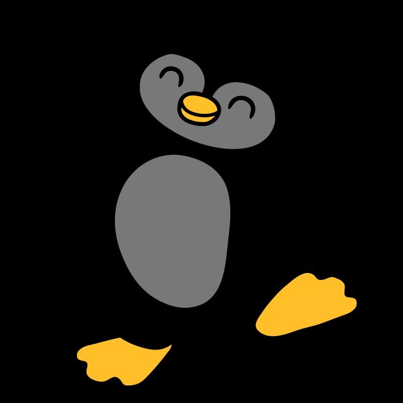 Joyeux pingouin mignon dansant