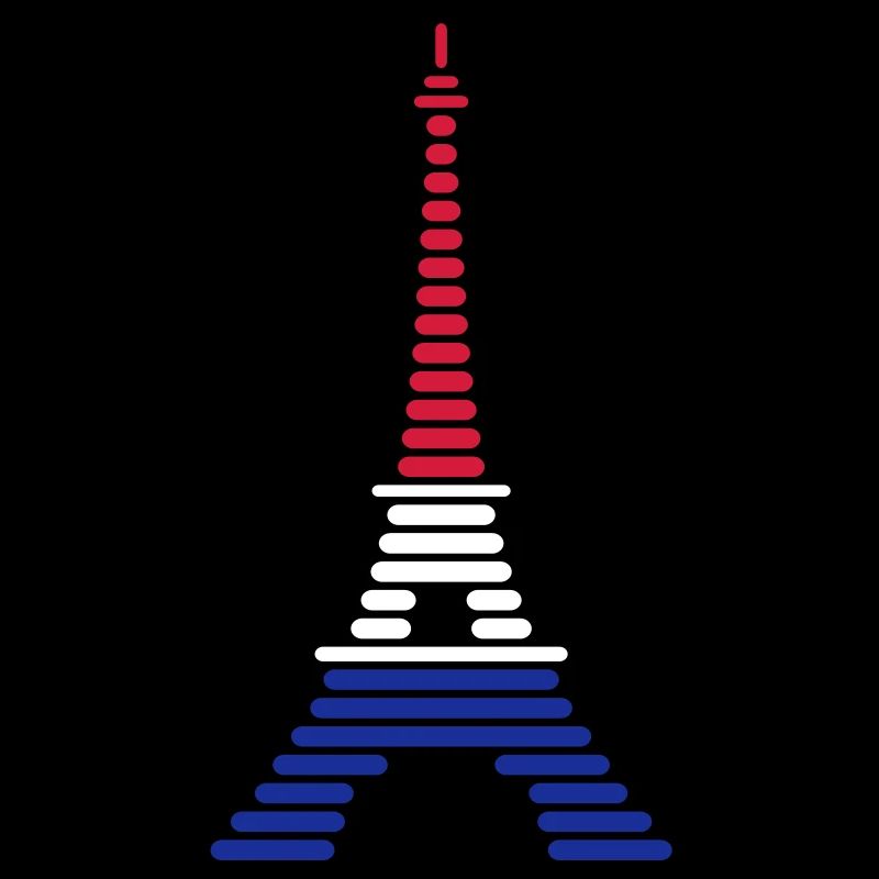 Tour Eiffel - Bleu blanc rouge