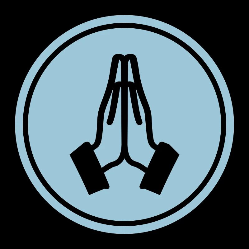 Praying hands circle