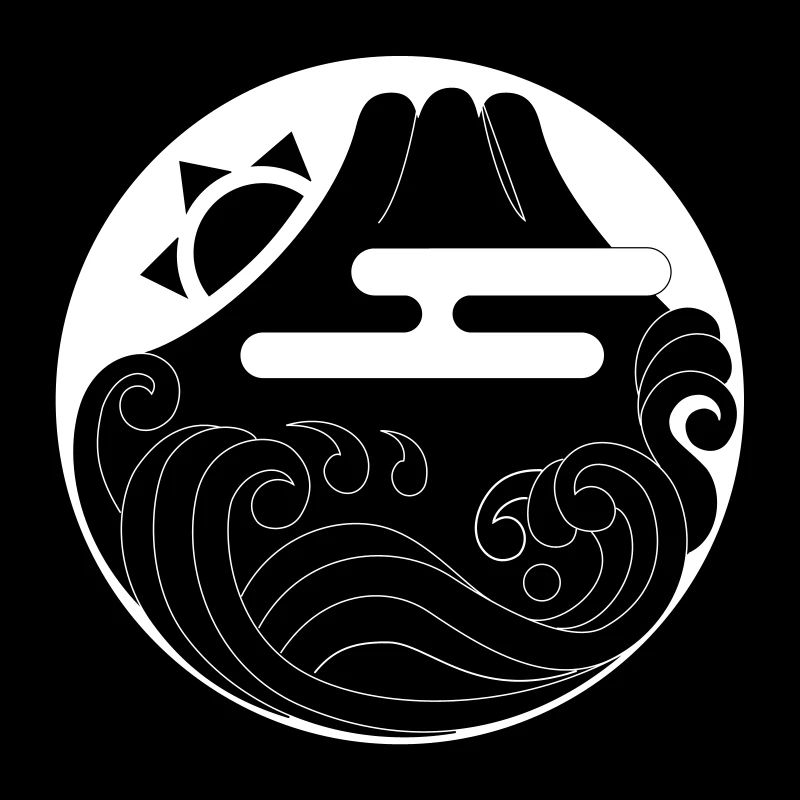 motif japonais "Fuji et Wave"