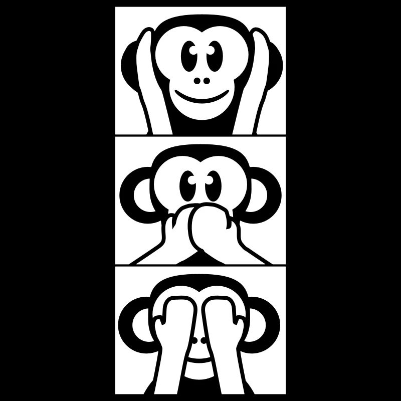 3 singes sages n’entendent rien dire voir s’amuser avec les singes