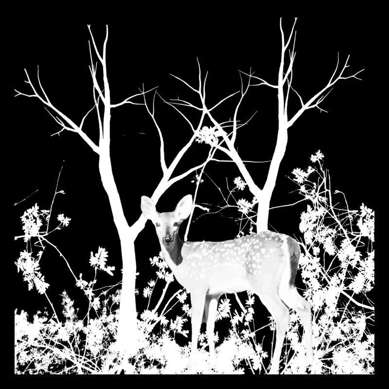 Biche Gracieuse Forêt Sauvage