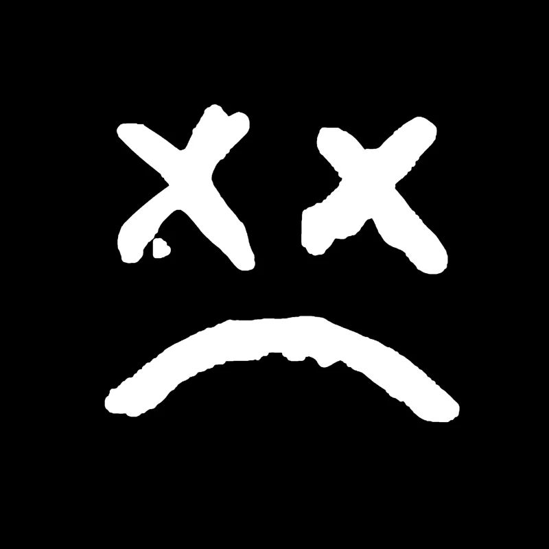 Expressive graffiti face - x - eyes