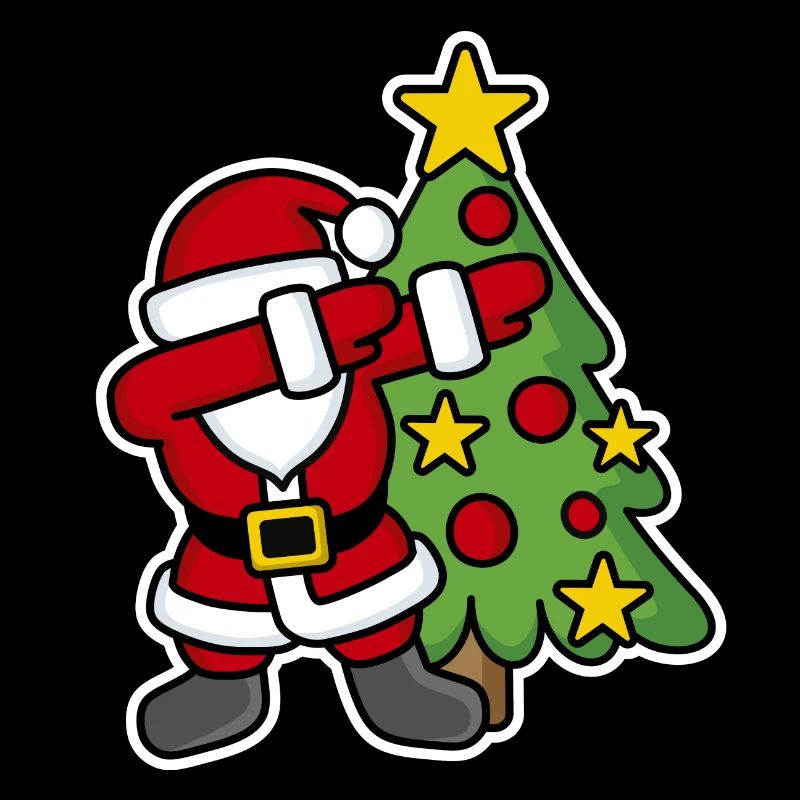 Dabbin' around the Christmas tree