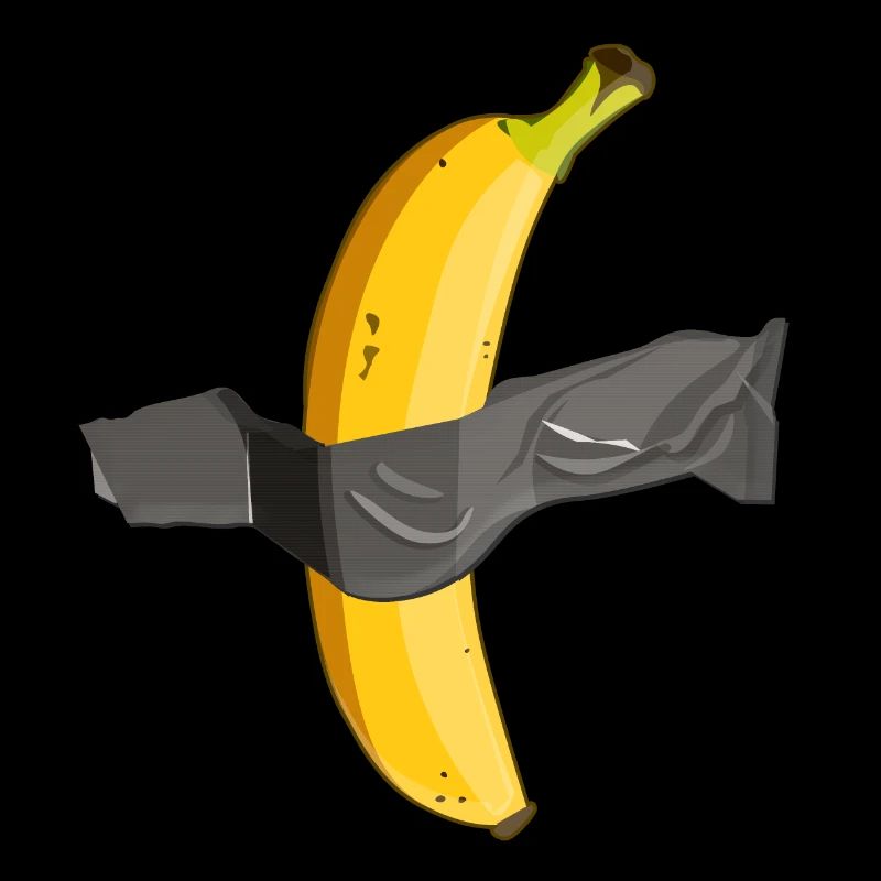 Geklebte Bananenkunst