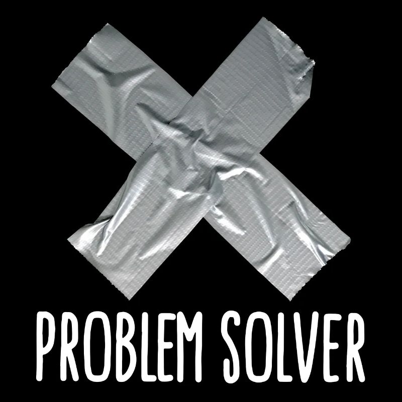 Problem solver lustig Klebeband Mann Vater