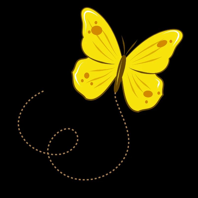 Papillon papillon citron dansant dans les airs