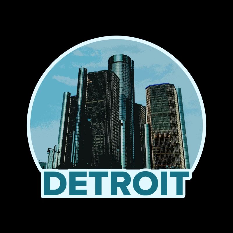 Detroit Stadtskyline Abzeichen