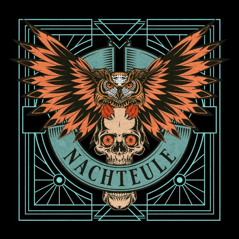 Nachteule Schädel Pank