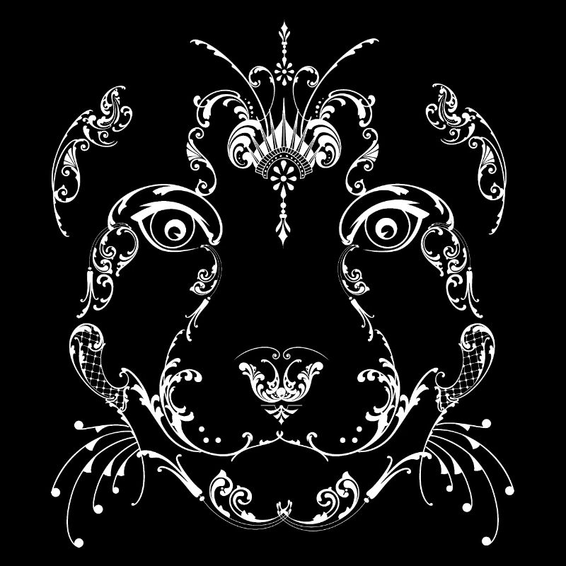 Snow leopard cheetah psychedelic ornament pattern