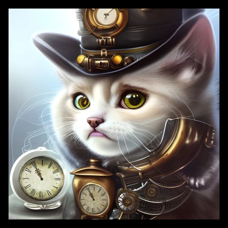 Süßes Steampunk-Kätzchen