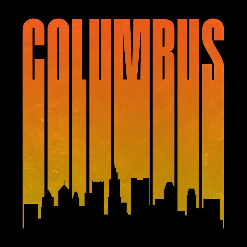 Silhouette du coucher de soleil de Columbus