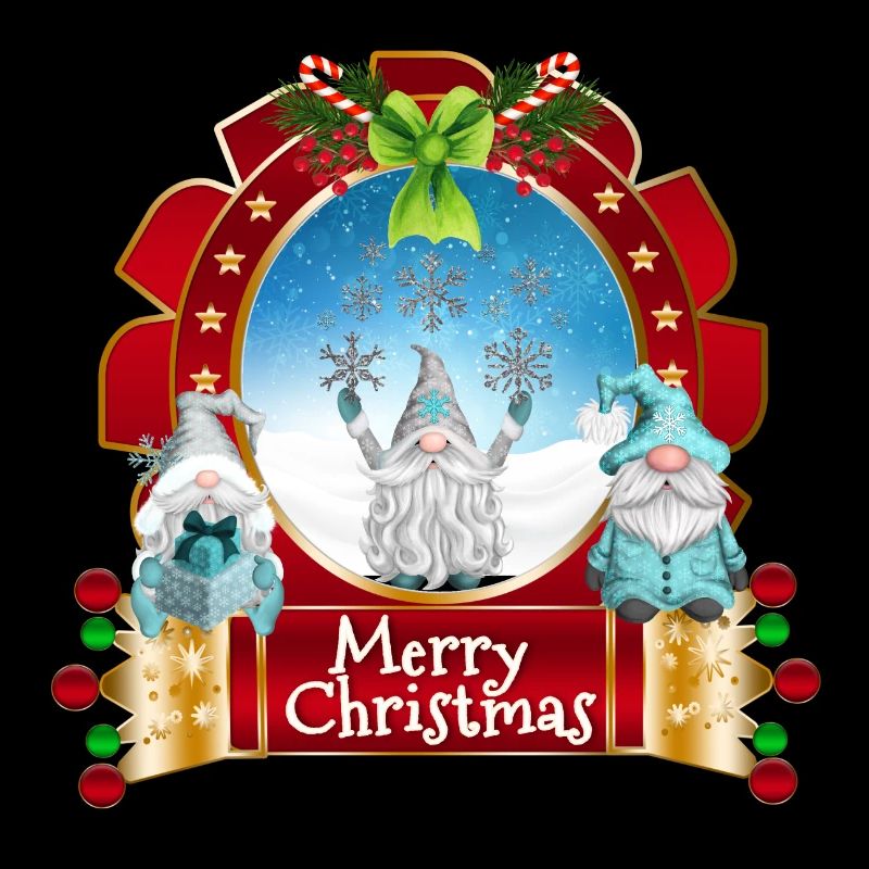 Joyeux Noël Gnome Trio Snowframe