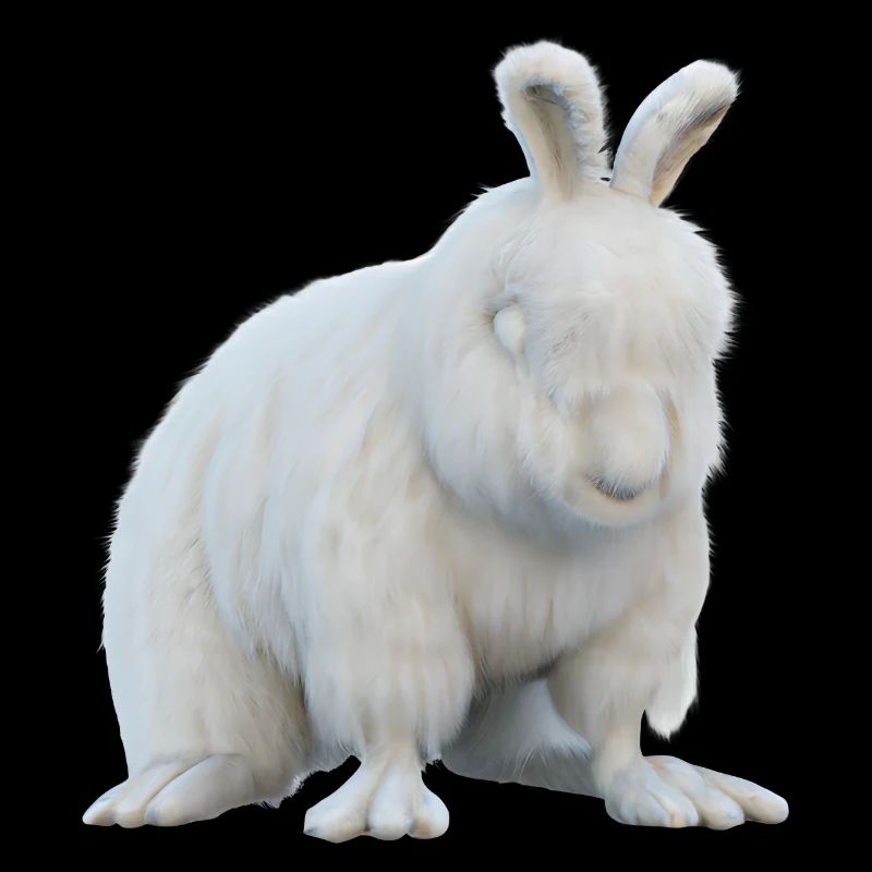 Fluffy Angora rabbit