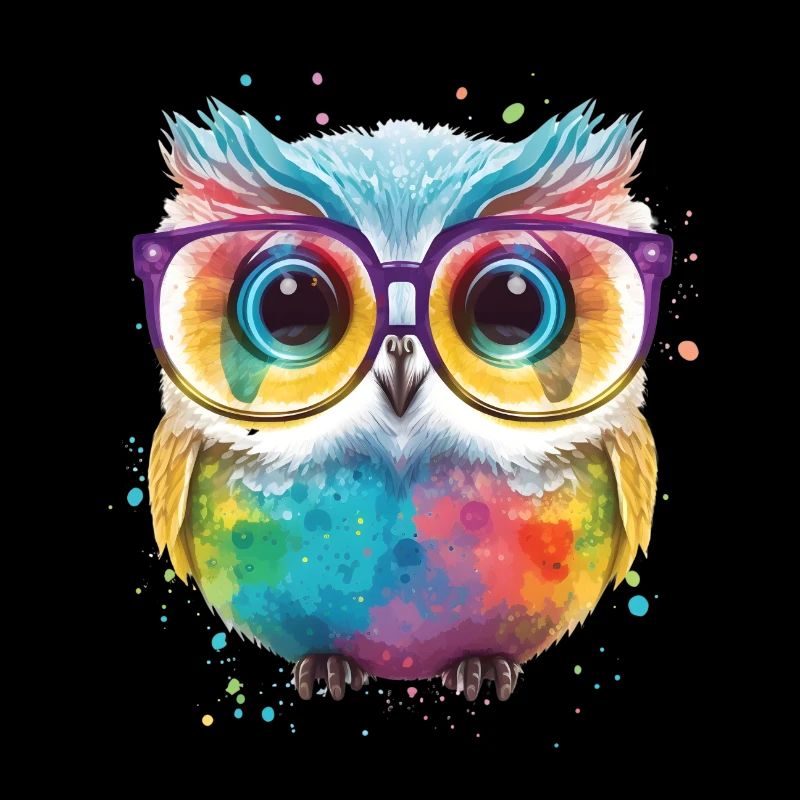 Bunte Brillen Eule