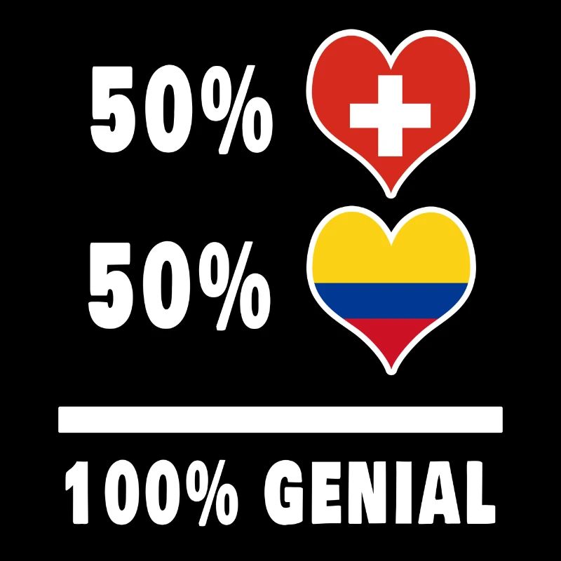 Colombie et Suisse 100% Drapeau Génial