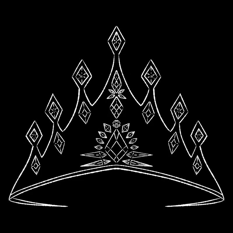Elegant crown with geometric pattern