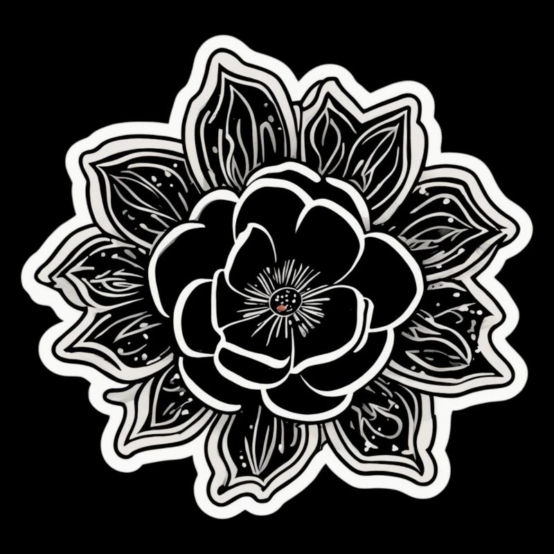 La beauté et le charme d’une fleur monochrome