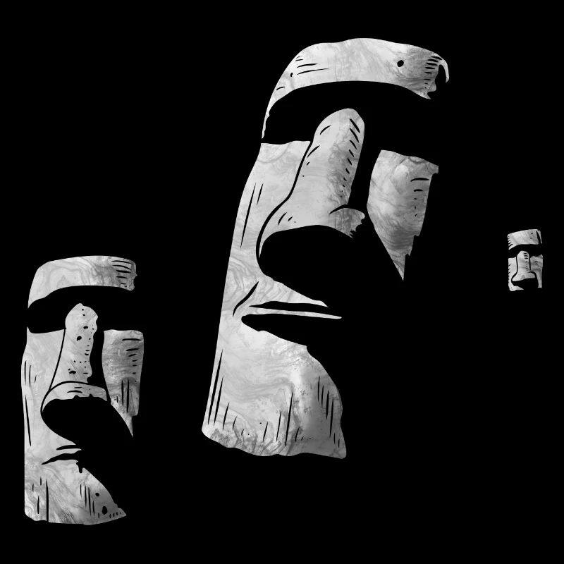 Moai Heads Easter Island Polynesia